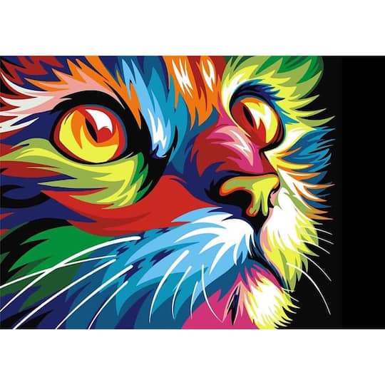 Wizardi Rainbow Cat Diamond Painting Kit